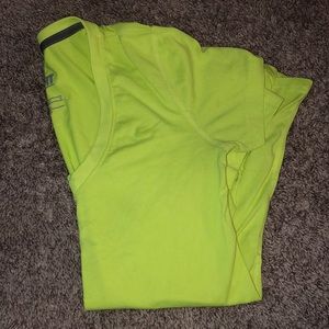 Highlighter yellow nike dri fit tee
